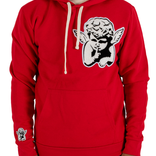 Red Chenille Hoodie