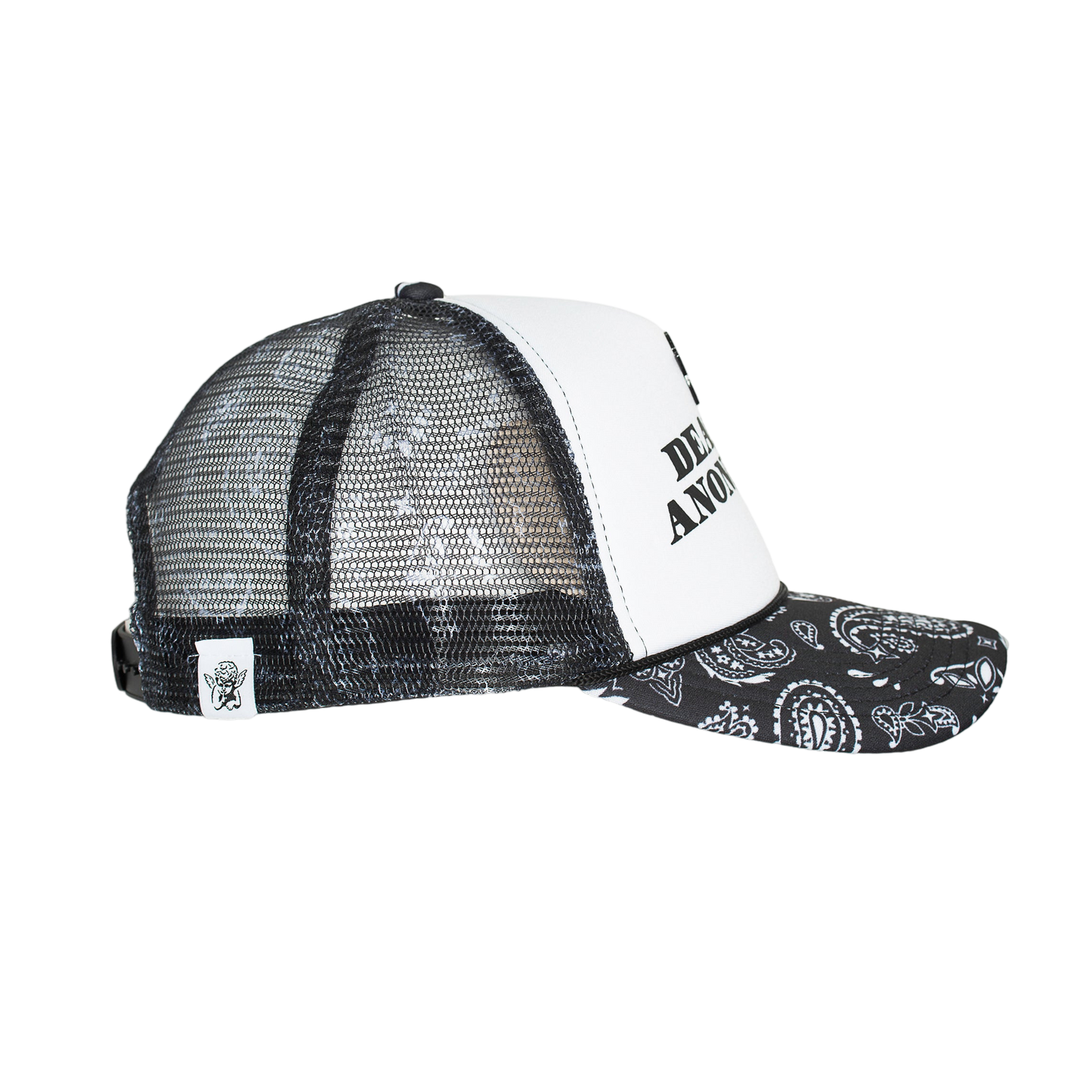 Black/White Bandana Trucker