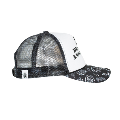 Black/White Bandana Trucker