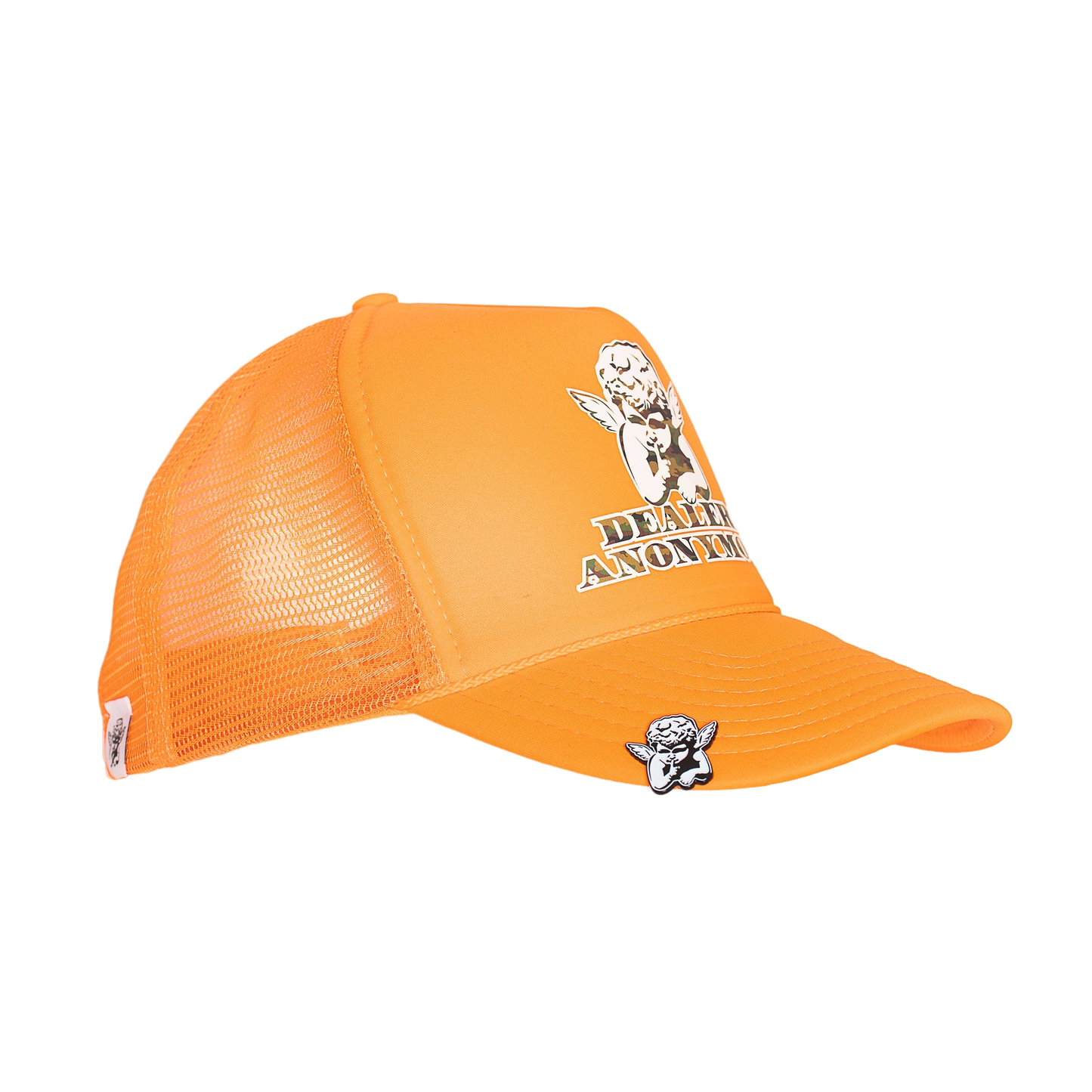 Orange Camo Trucker